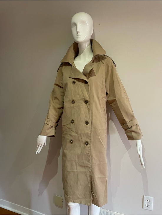 Jackets & Blazers - Classic Tan Trench Coat - Women's Double-Breasted Jacket